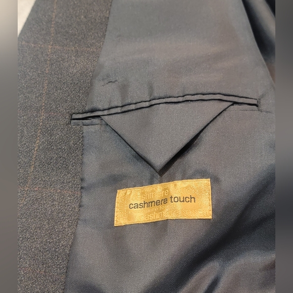 43R Men's Vintage Cashmere Touch Blazer Brownish Gray Wool/Cashmere Sport Coat - Picture 6 of 9